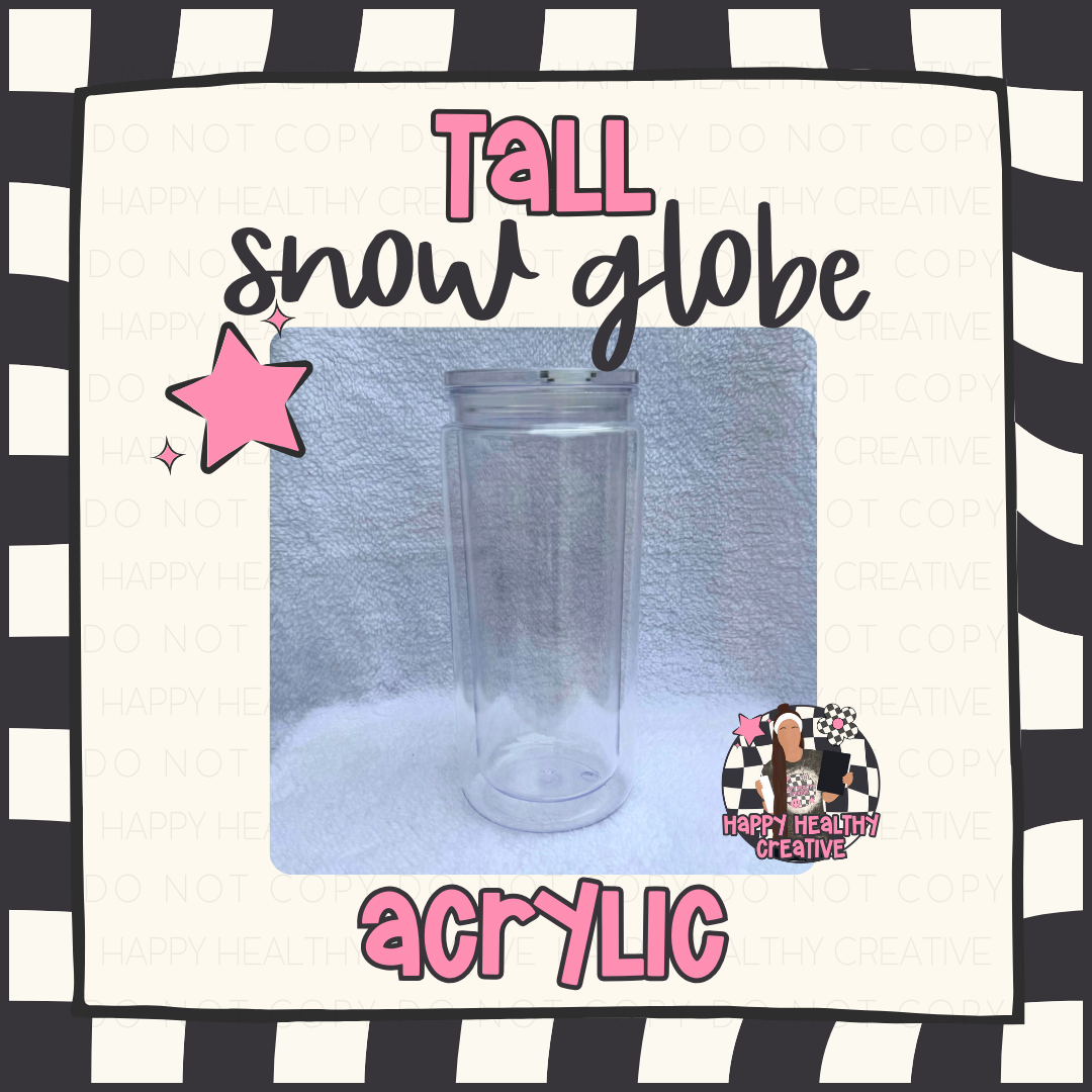 Tall Acrylic Snow Globe