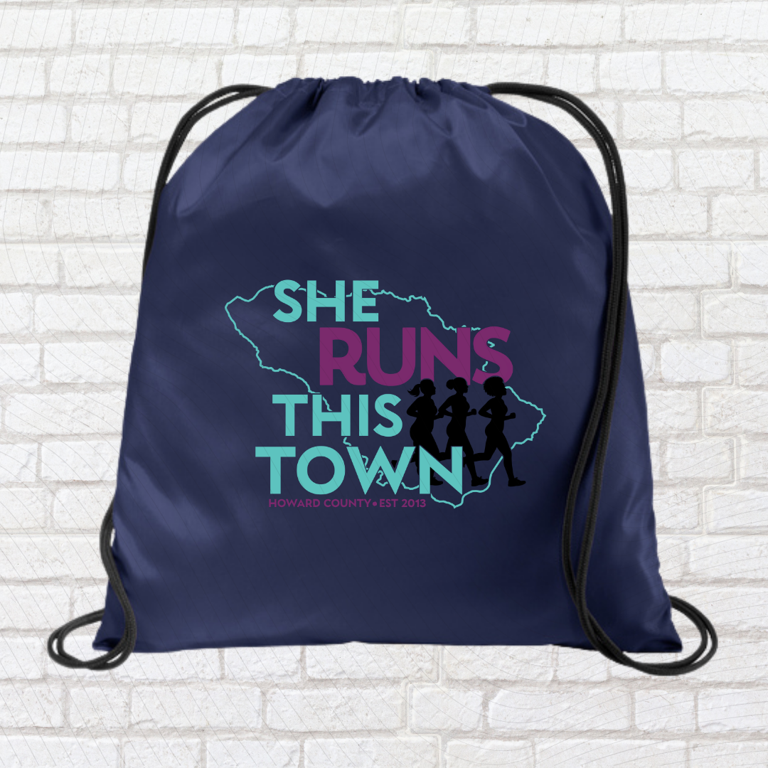 She Runs This Town – Athletic Drawstring Backpack