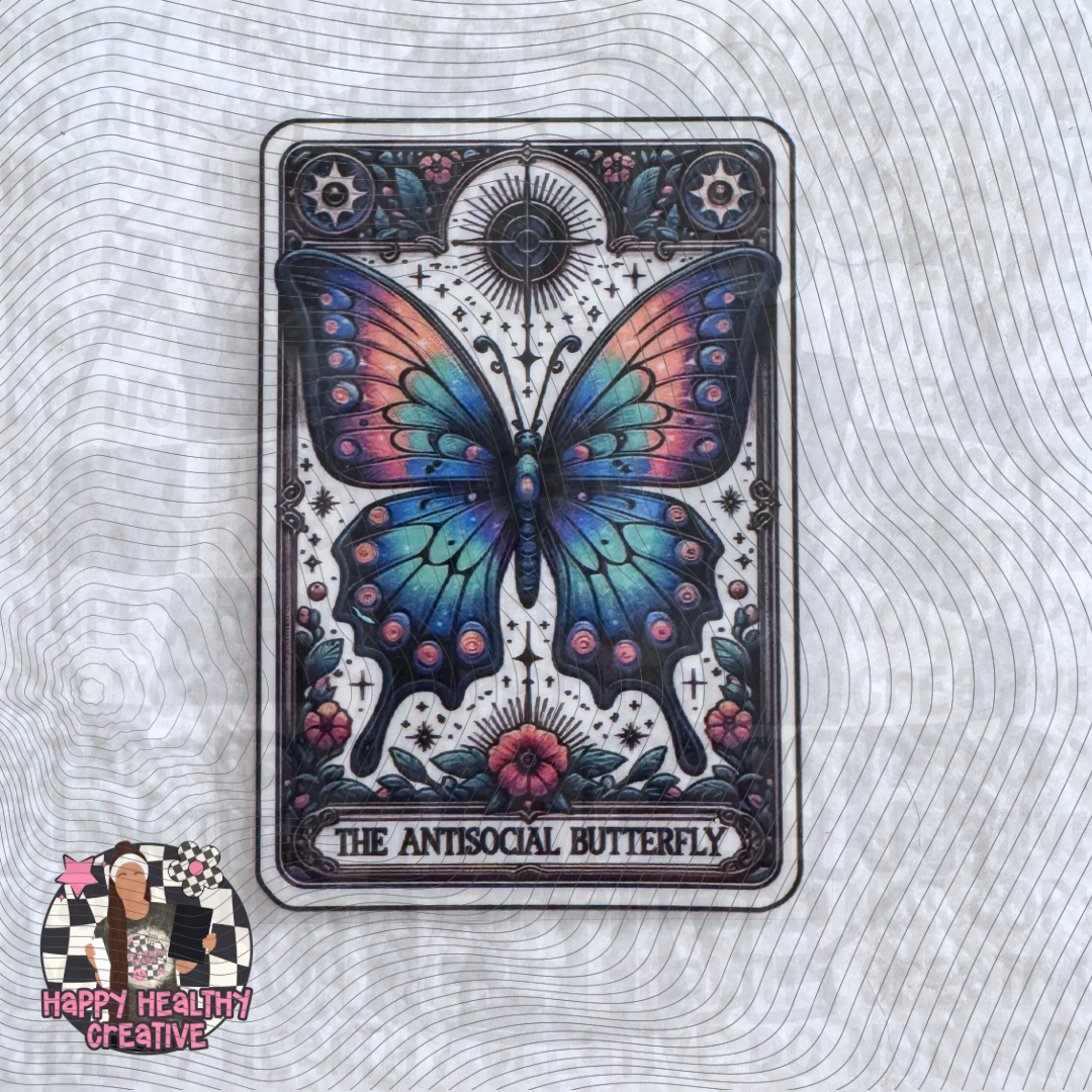 Tarot Card - The Antisocial Butterfly Decal