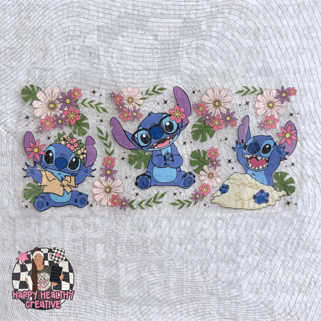 Stitch - Hawaiian Floral Decal Wrap