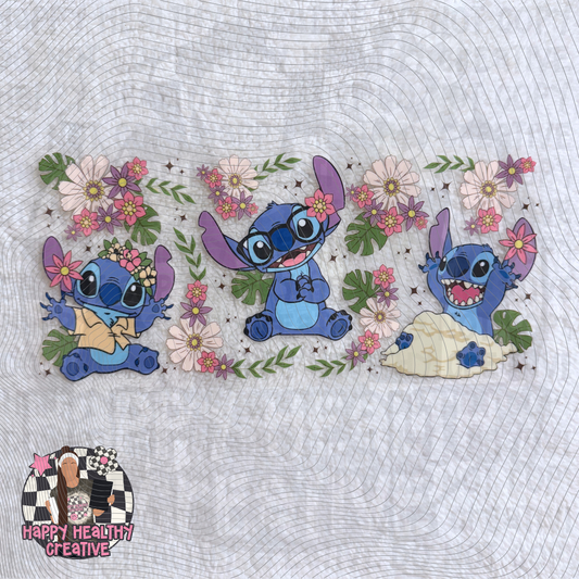 Stitch - Hawaiian Floral Decal Wrap