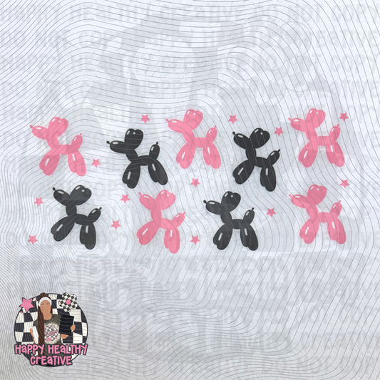Balloon Dogs Pink Black Decal Wrap