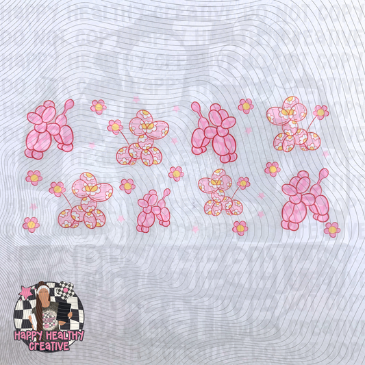 Balloon Dogs Pink/Yellow Decal Wrap