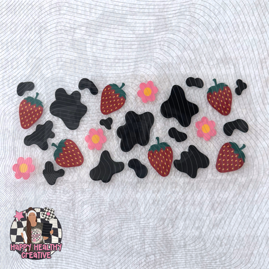 Strawberry Cow Print Decal Wrap