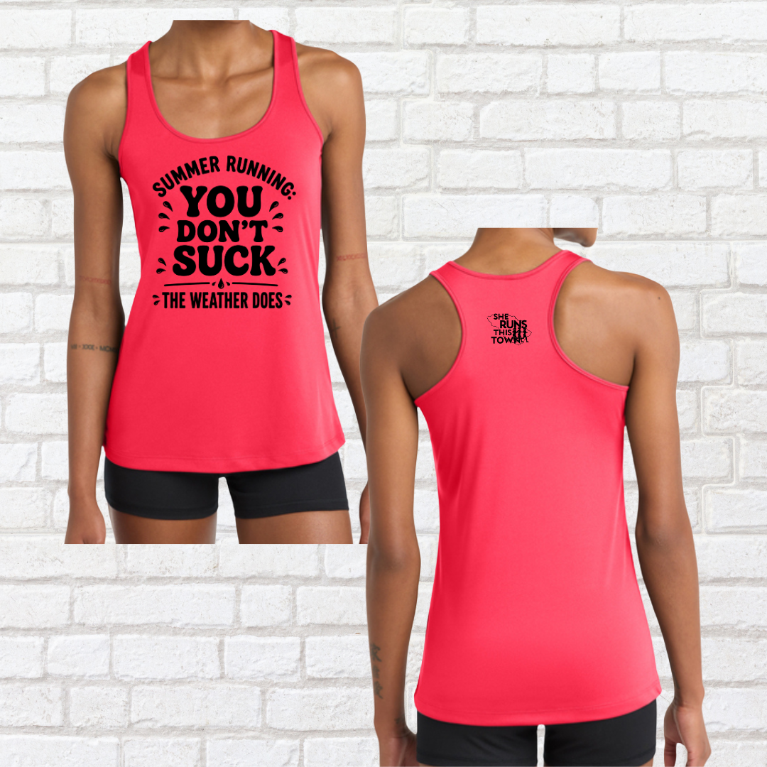 Summer Running (She Runs This Town) – Performance Ladies Tank