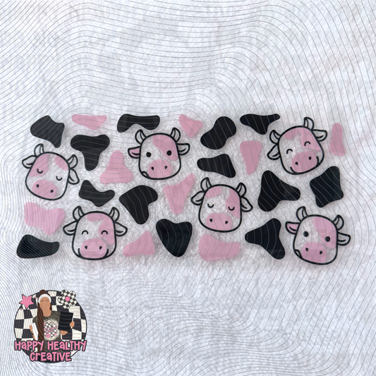 Pink Cow Print Decal Wrap