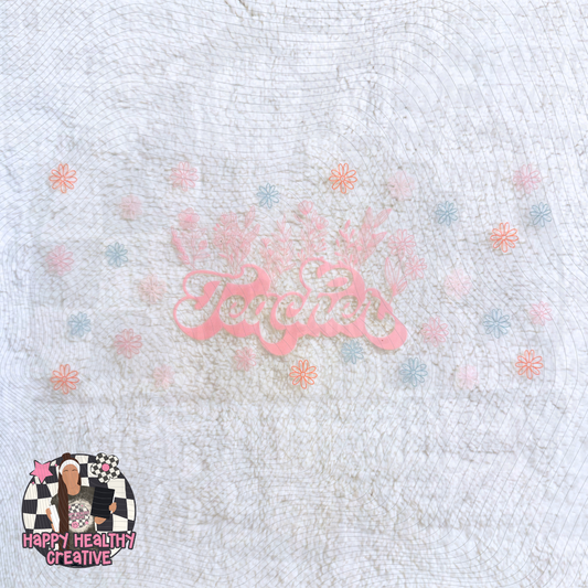 Teacher - Light Flowers Decal Wrap