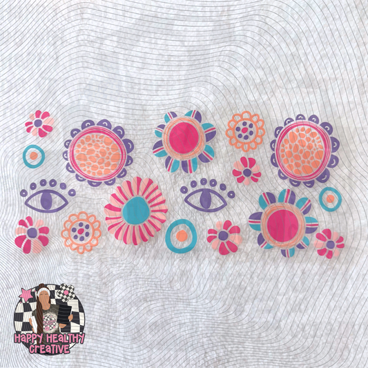 Floral Eyes Bright Decal Wrap