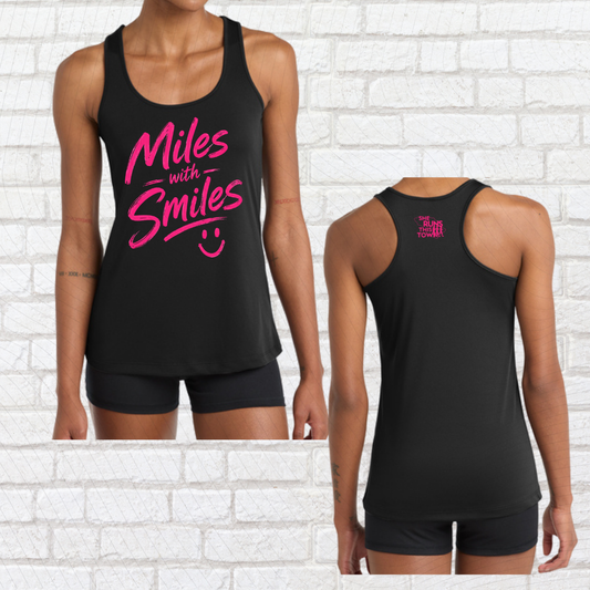 Miles with Smiles (She Runs This Town) – Performance Ladies Tank