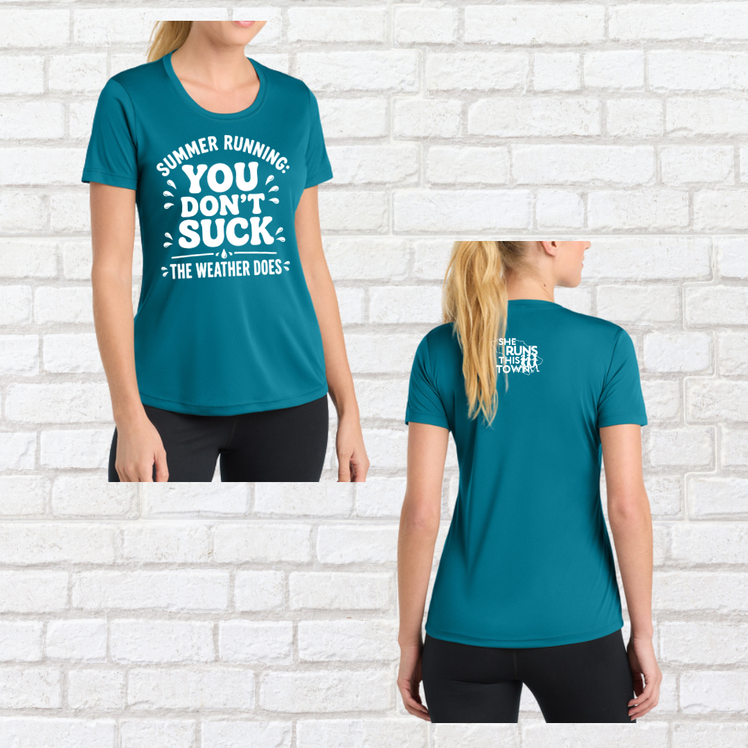Summer Running (She Runs This Town) – Performance Ladies Fit Tee