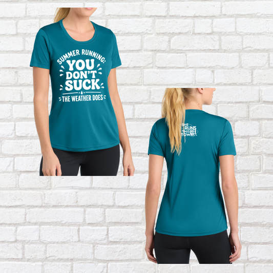 Summer Running (She Runs This Town) – Performance Ladies Fit Tee