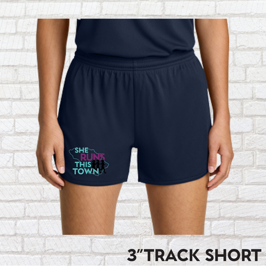 She Runs This Town – 3" Women's Track Shorts