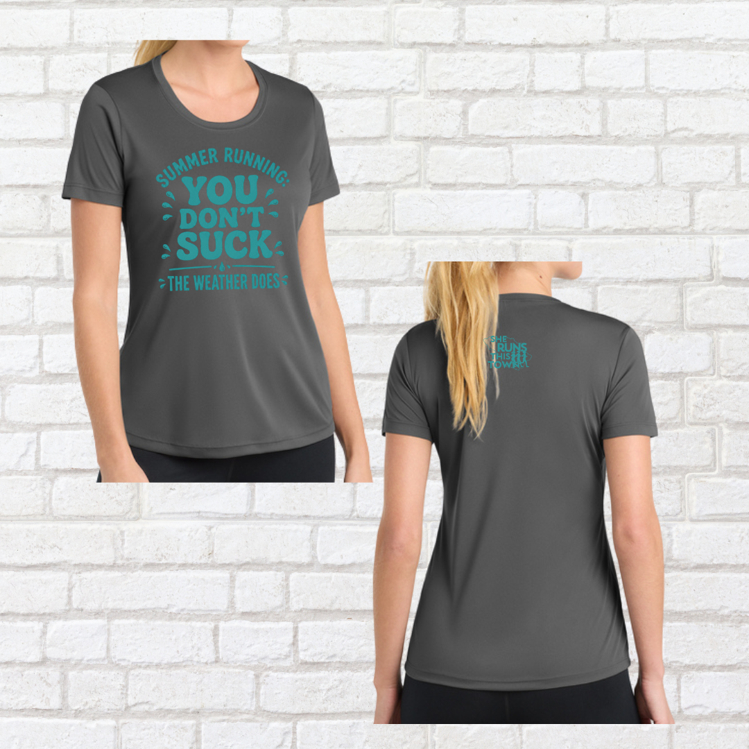 Summer Running (She Runs This Town) – Performance Ladies Fit Tee