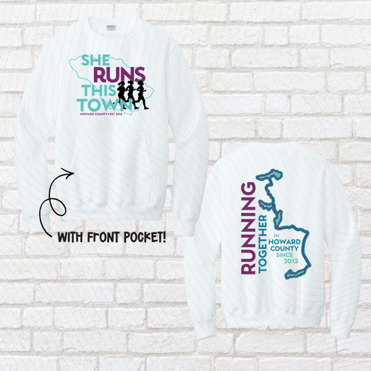 She Runs This Town – POCKET Crewneck