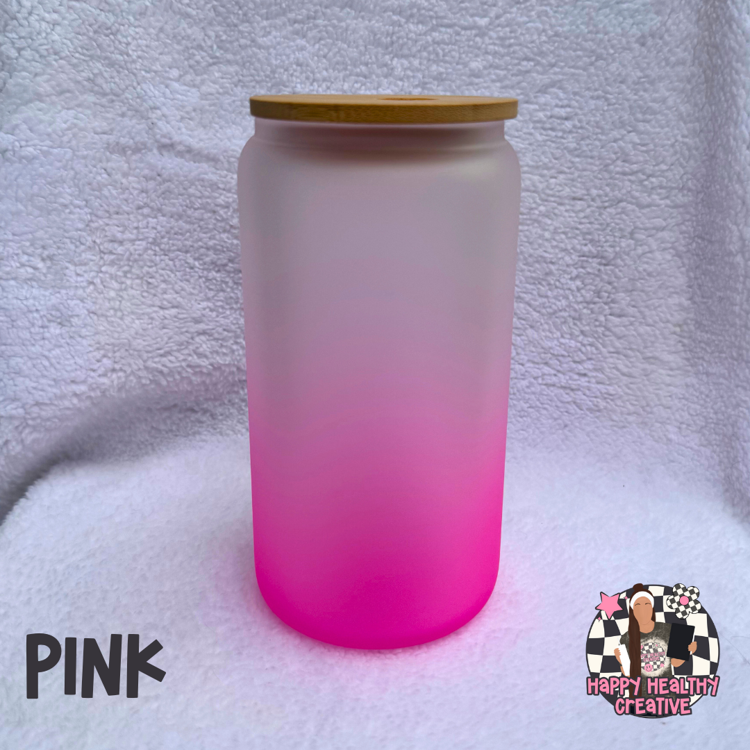 Standard Frosted Colored Glass Cup (NOT Snow Globe)