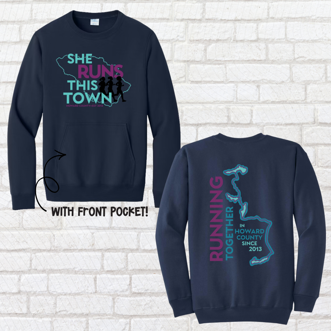 She Runs This Town – POCKET Crewneck