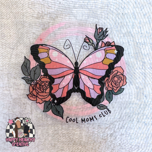 Cool Moms Club Butterfly Decal