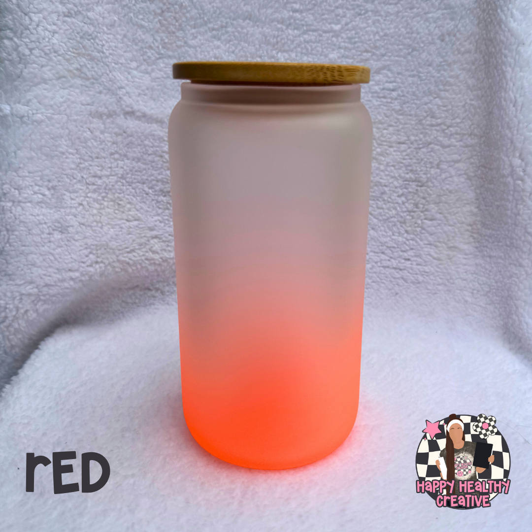 Standard Frosted Colored Glass Cup (NOT Snow Globe)