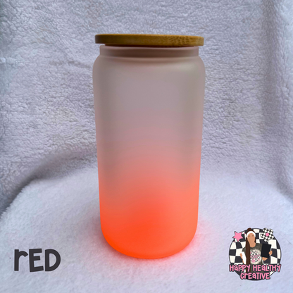 Standard Frosted Colored Glass Cup (NOT Snow Globe)