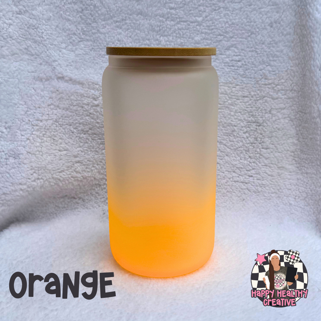 Standard Frosted Colored Glass Cup (NOT Snow Globe)