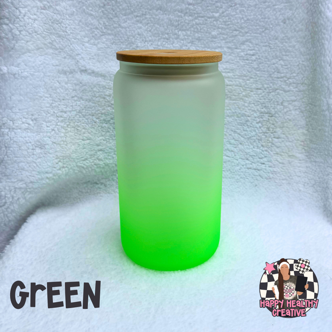Standard Frosted Colored Glass Cup (NOT Snow Globe)