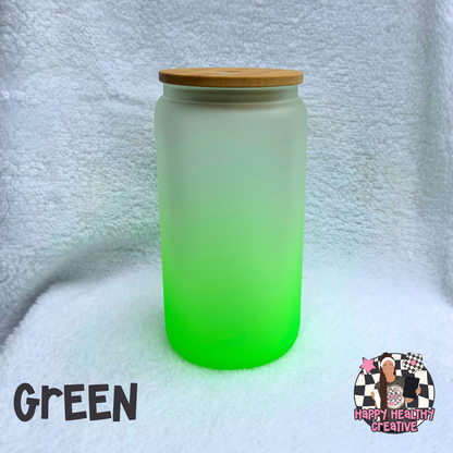 Standard Frosted Colored Glass Cup (NOT Snow Globe)