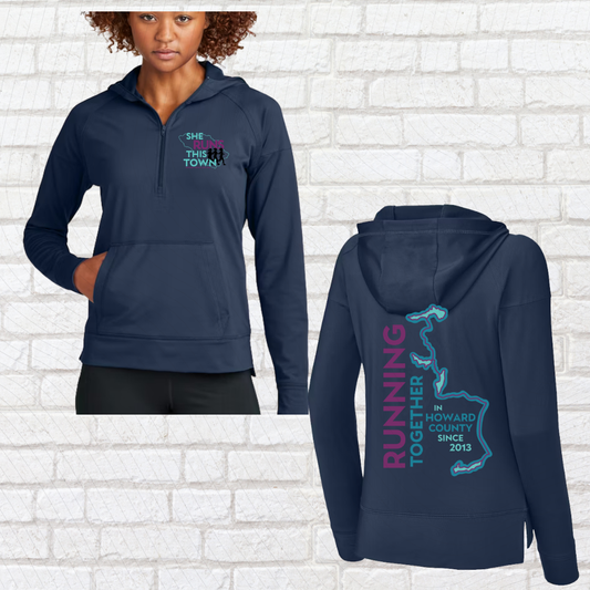 She Runs This Town – Performance 1/2 Zip Hoodie