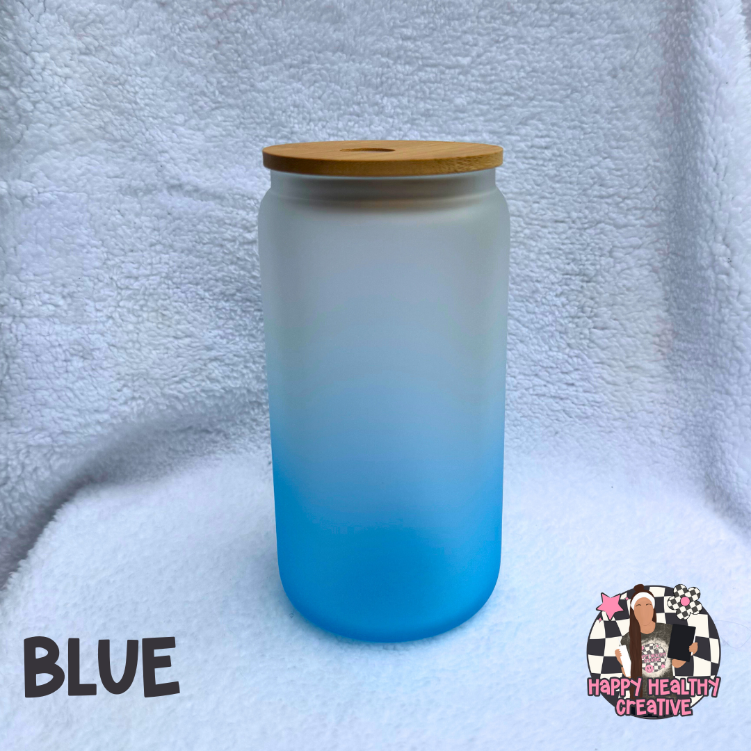 Standard Frosted Colored Glass Cup (NOT Snow Globe)