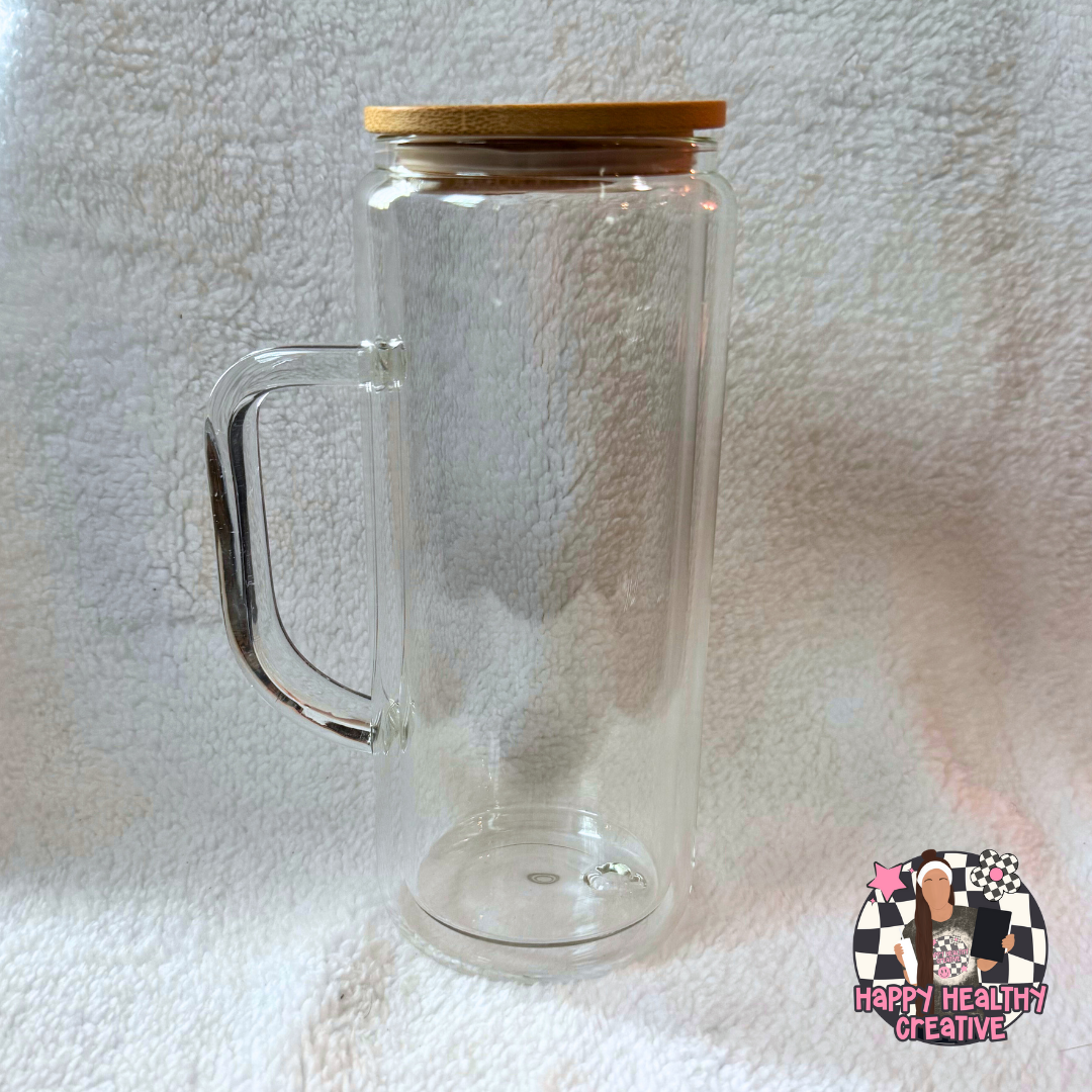 Tall Glass Snow Globe with Handle
