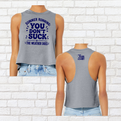Summer Running (She Runs This Town) – Crop Tank