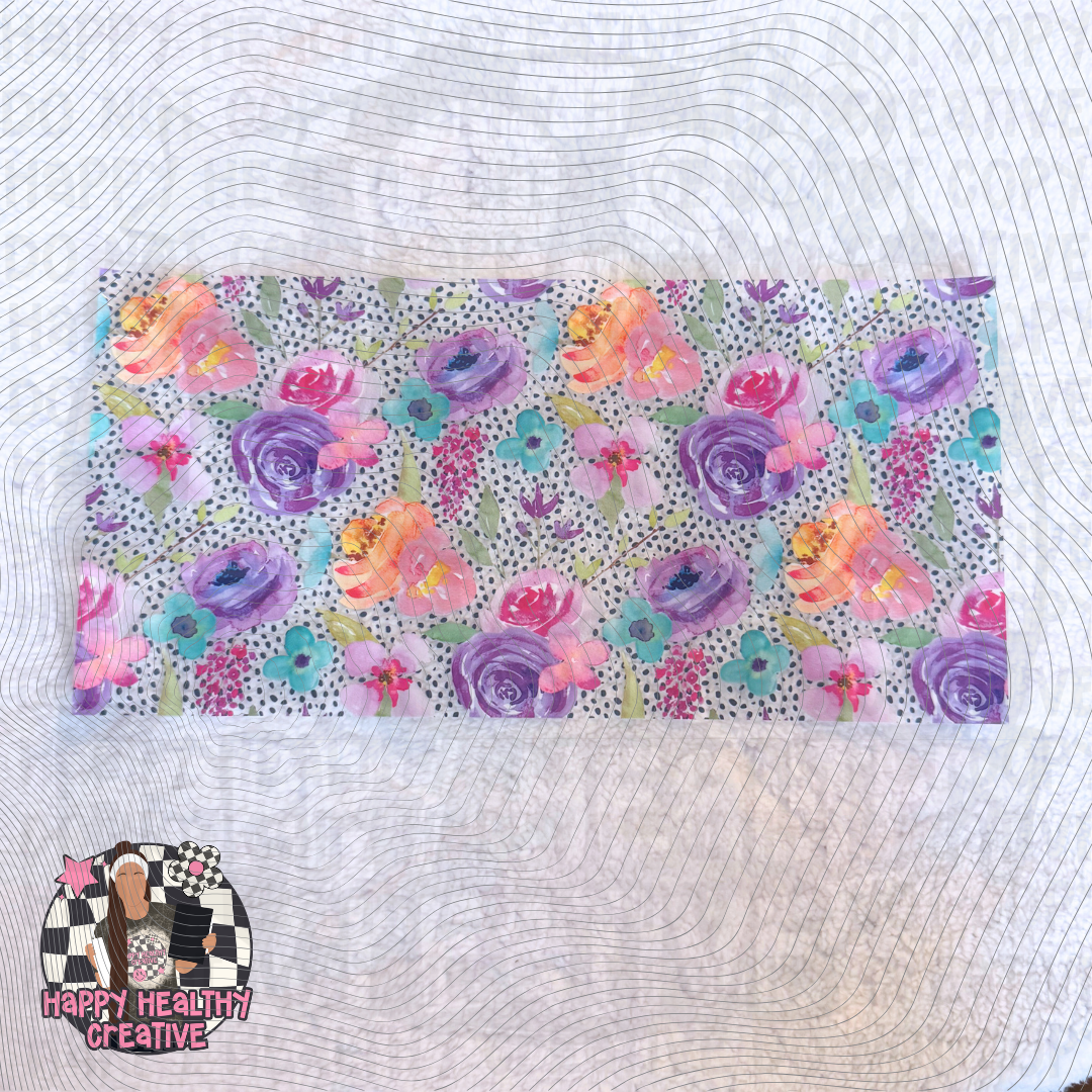 Dotted Florals Pinks/Purples/Yellows/Teals Decal Wrap