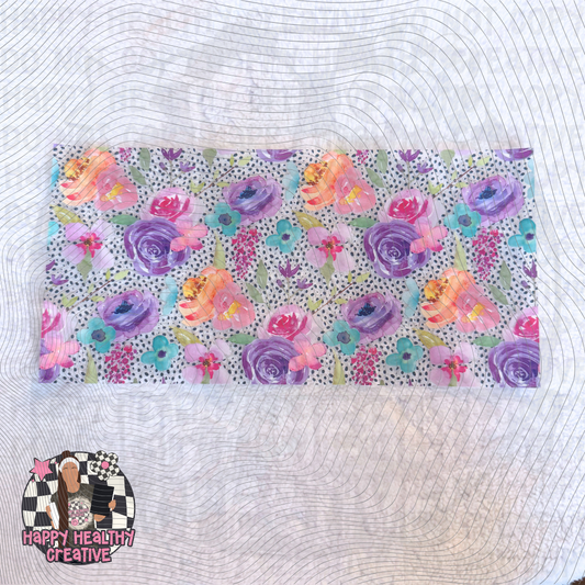 Dotted Florals Pinks/Purples/Yellows/Teals Decal Wrap