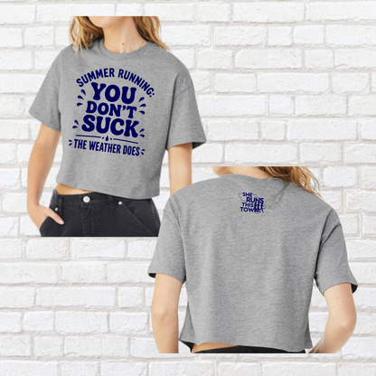 Summer Running (She Runs This Town) – Crop Tee
