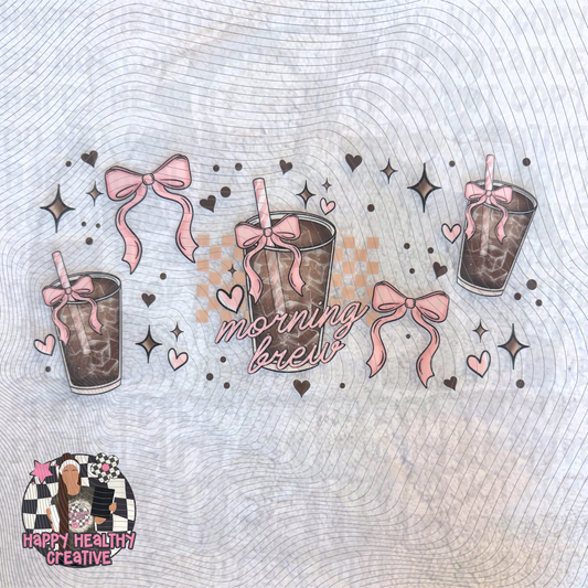 Morning Brew Iced Coffee Bows Decal Wrap