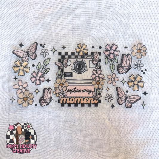 Capture Every Moment Camera Florals Decal Wrap