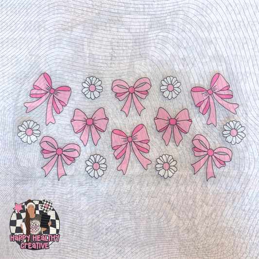 Pink Bows & Daisy Decal Wrap
