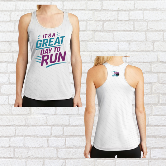 It's a Great Day to Run (She Runs This Town) – Performance Ladies Tank
