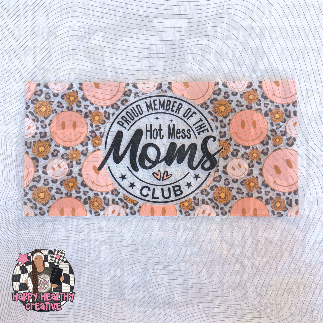 Hot Mess Moms Club Smiley Decal Wrap
