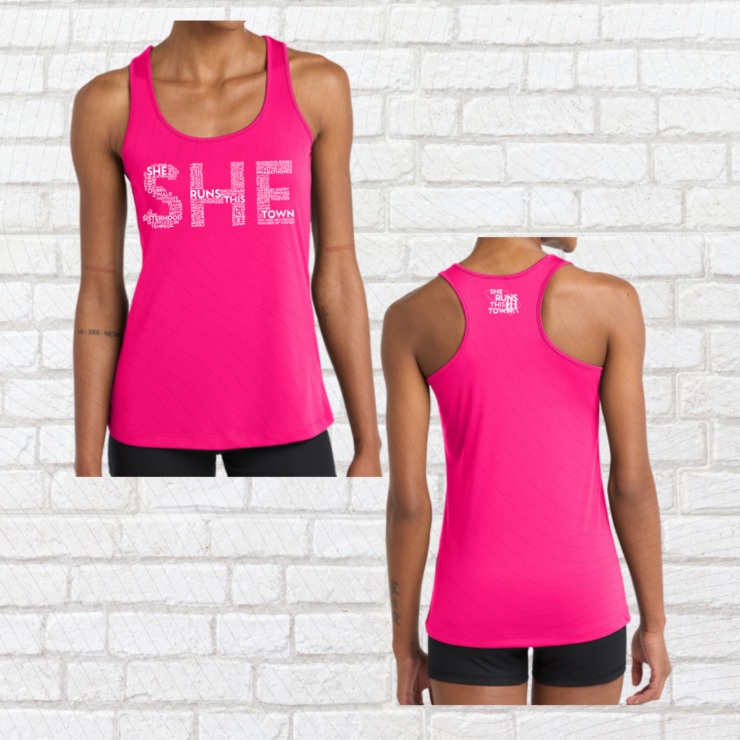 SHE (She Runs This Town) – Performance Ladies Tank