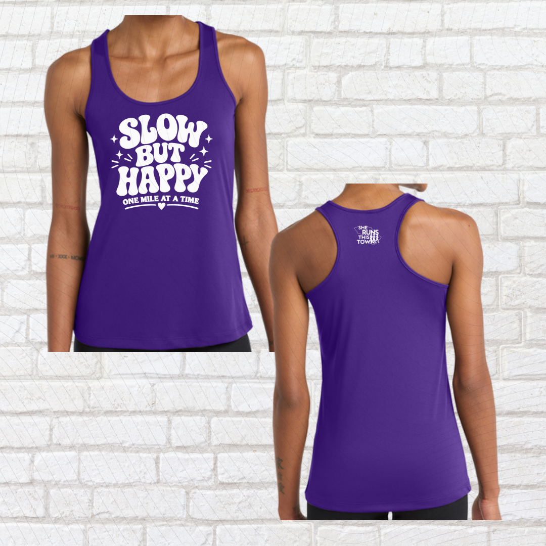 Slow But Happy (She Runs This Town) – Performance Ladies Tank