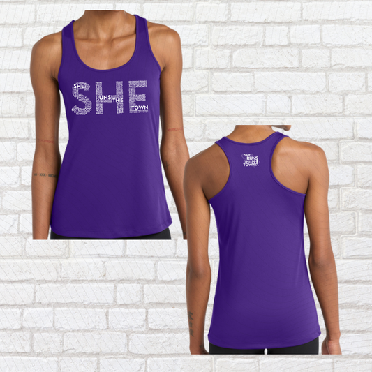 SHE (She Runs This Town) – Performance Ladies Tank