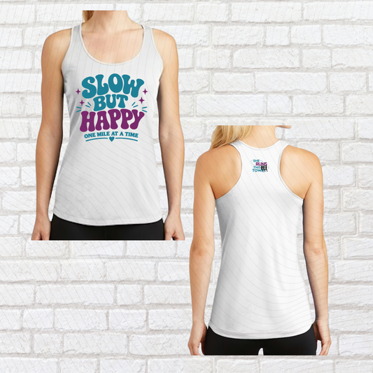 Slow But Happy (She Runs This Town) – Performance Ladies Tank