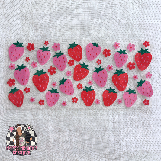 Pink Strawberries Decal Wrap