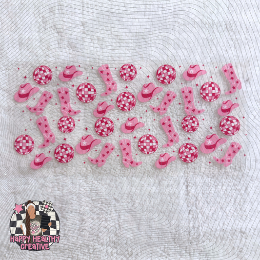 Pink Disco Cowboy Decal Wrap