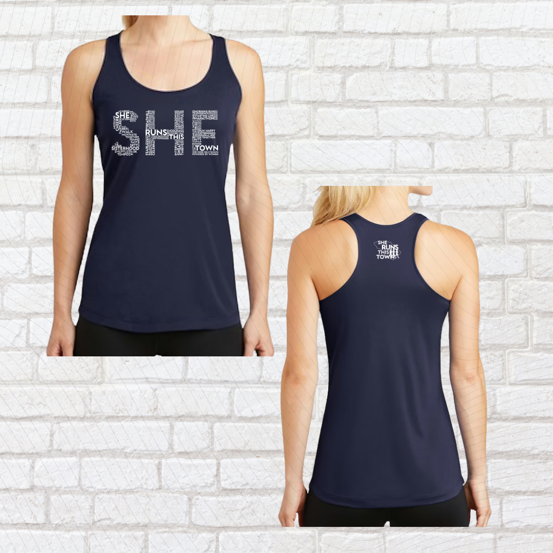 SHE (She Runs This Town) – Performance Ladies Tank