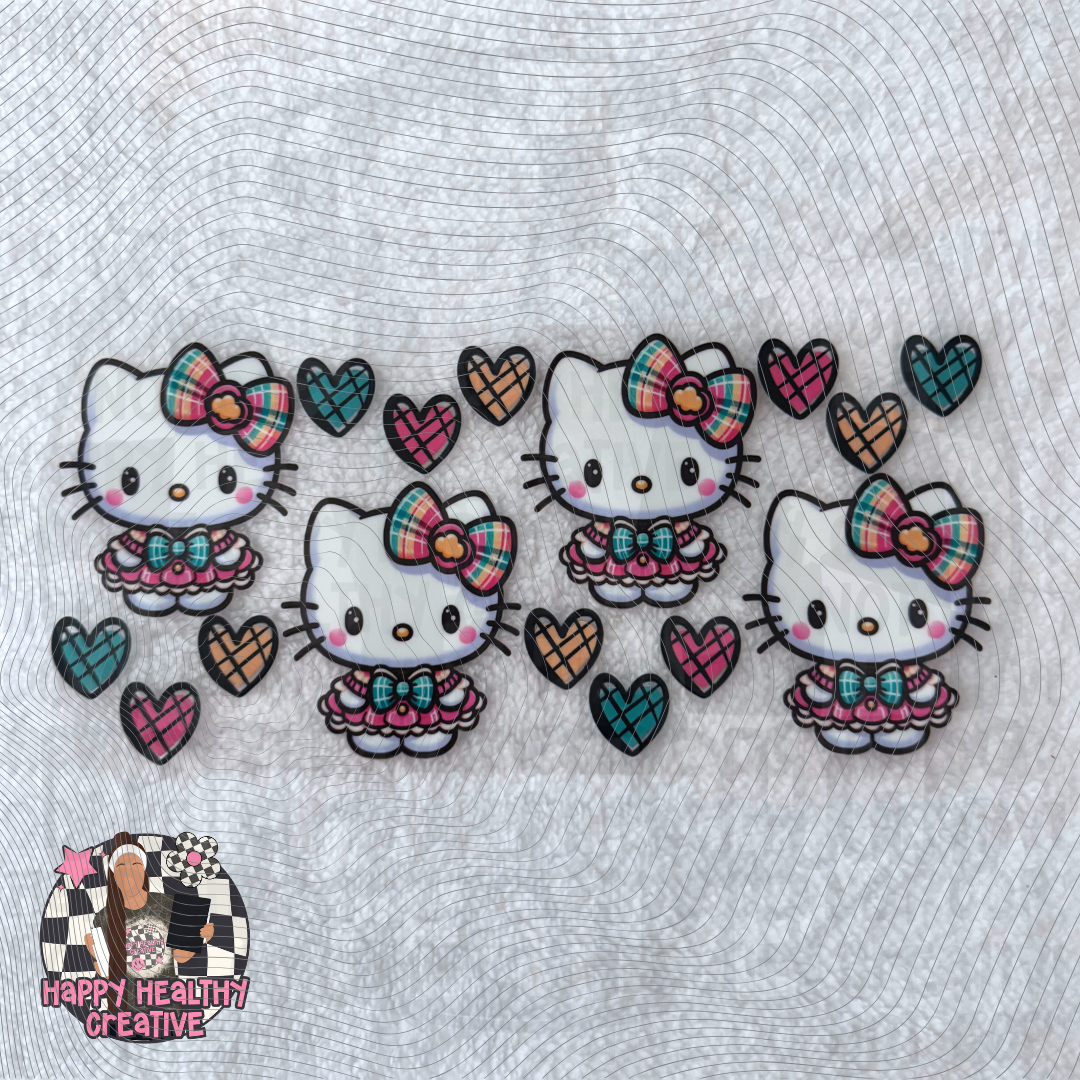 Hello Kitty - Checkers Green/Pink/Yellow Decal Wrap