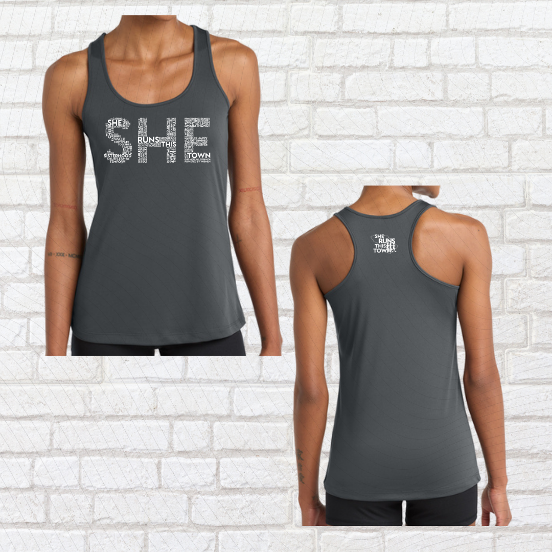 SHE (She Runs This Town) – Performance Ladies Tank