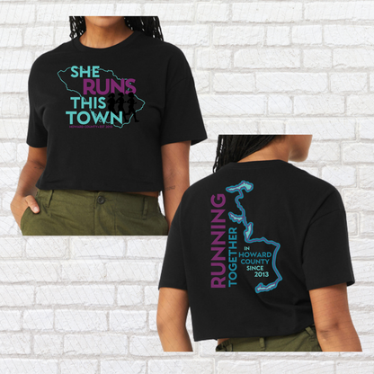 She Runs This Town – Crop Tee