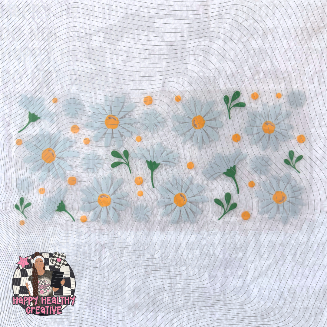 White Daisy Decal Wrap