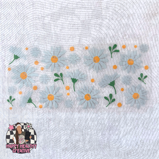White Daisy Decal Wrap